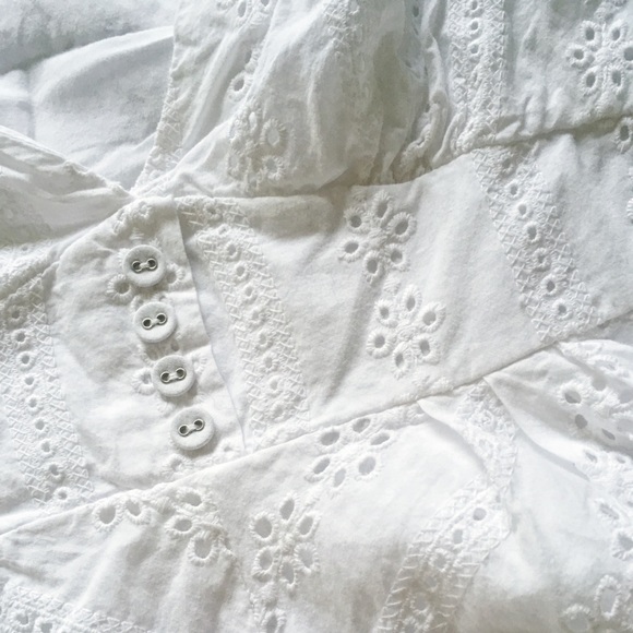 White Picnic Dress - Picture 3 of 4